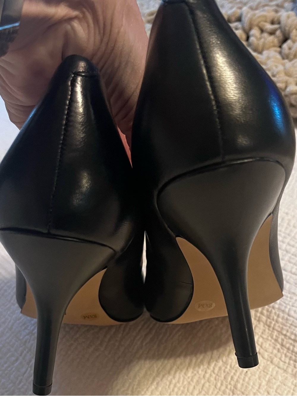 NIB INC International Concepts Zitah Black Leather Pointed-Toe Pump 8.5 - Picture 5 of 11